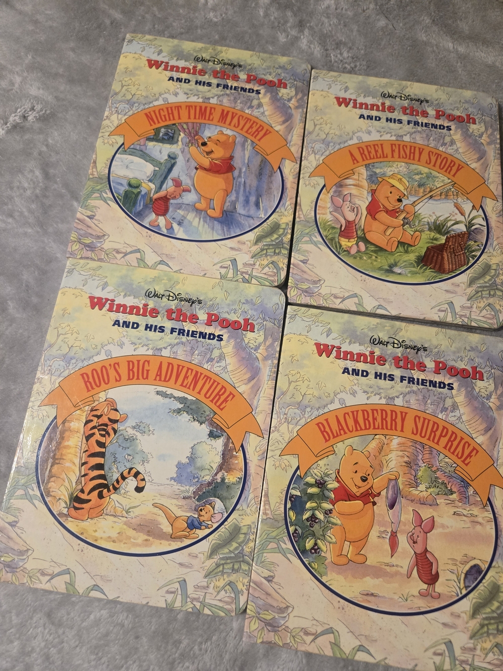 Vintage Winnie the Pooh and His Friends Storybook Set - Classic Yellow Covers